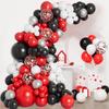 Красные и черные шары гирлянда арка комплект черный красный конфетти шар свадьба день рождения вечеринка выпускной детский душ декор шары