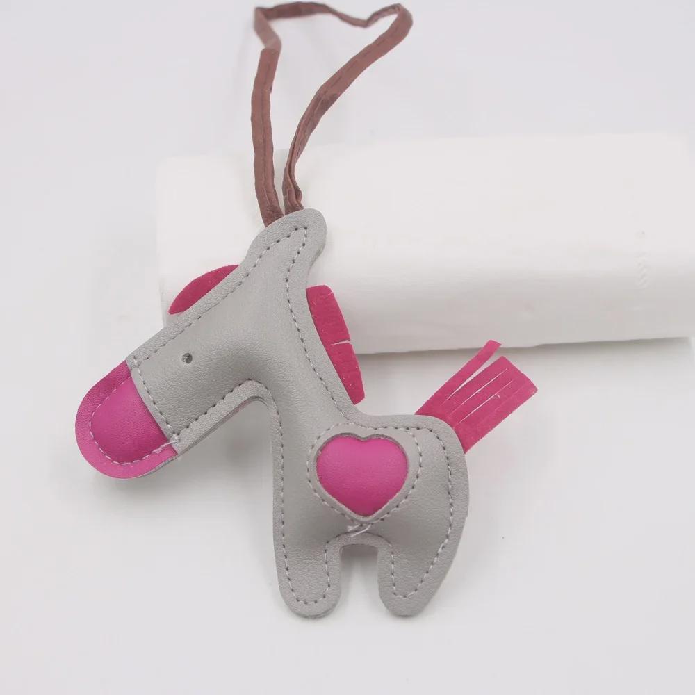 Модный маленький ослик кожаный шнурок для рюкзака и кулон на сумку