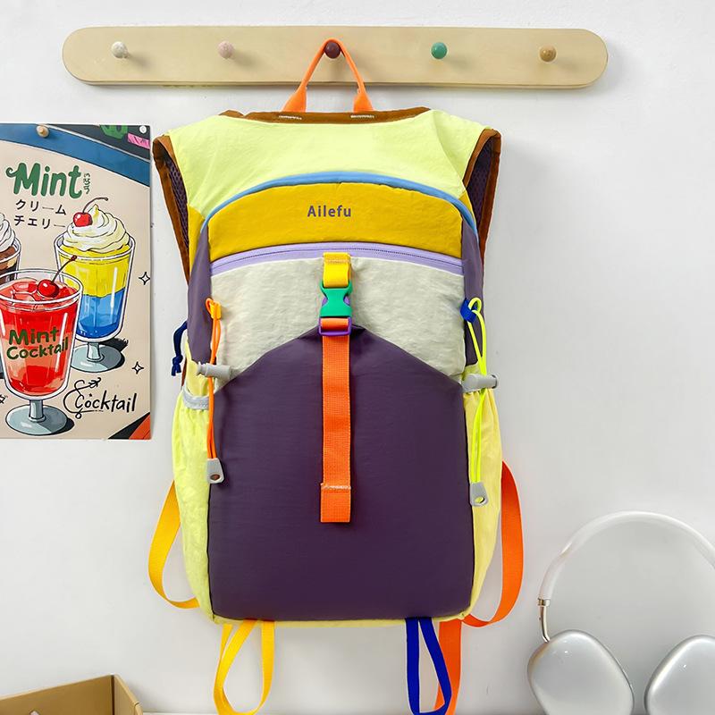 Модный водонепроницаемый рюкзак для альпинизма и активного отдыха с цветными блоками, легкий дорожный рюкзак, трендовый рюкзак большой вместимости