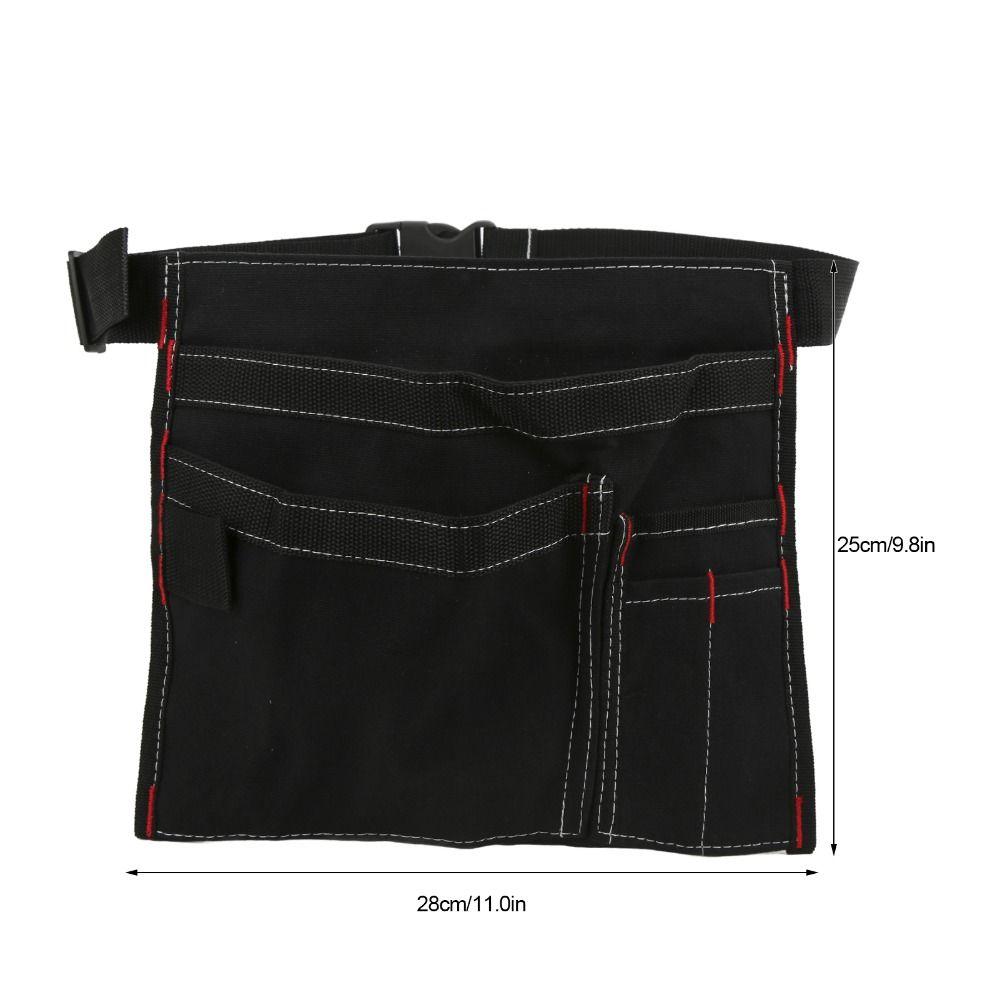 Регулируемая поясная сумка-органайзер 5 карманов, холщовая, для инструментов, для электрика, для обслуживания