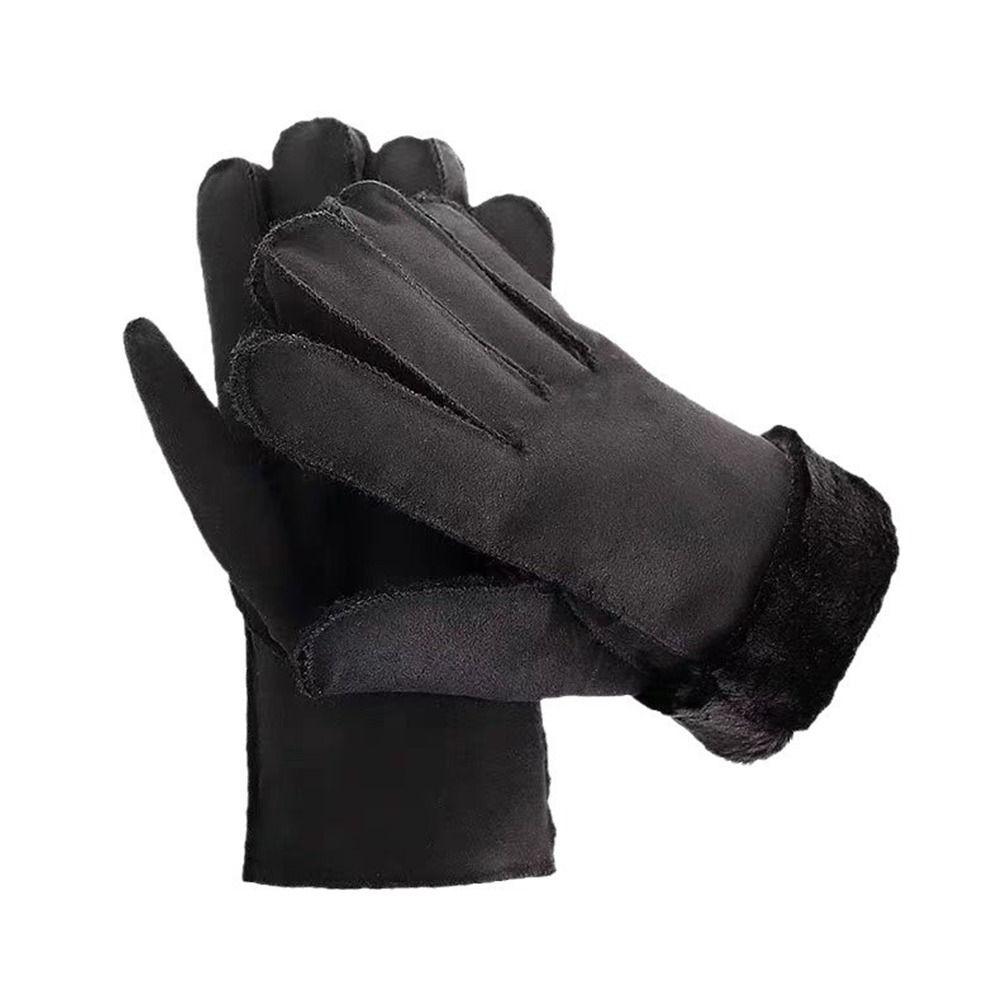 Плюшевые зимние перчатки Теплые велосипедные перчатки Модные варежки для вождения Мужские Женские