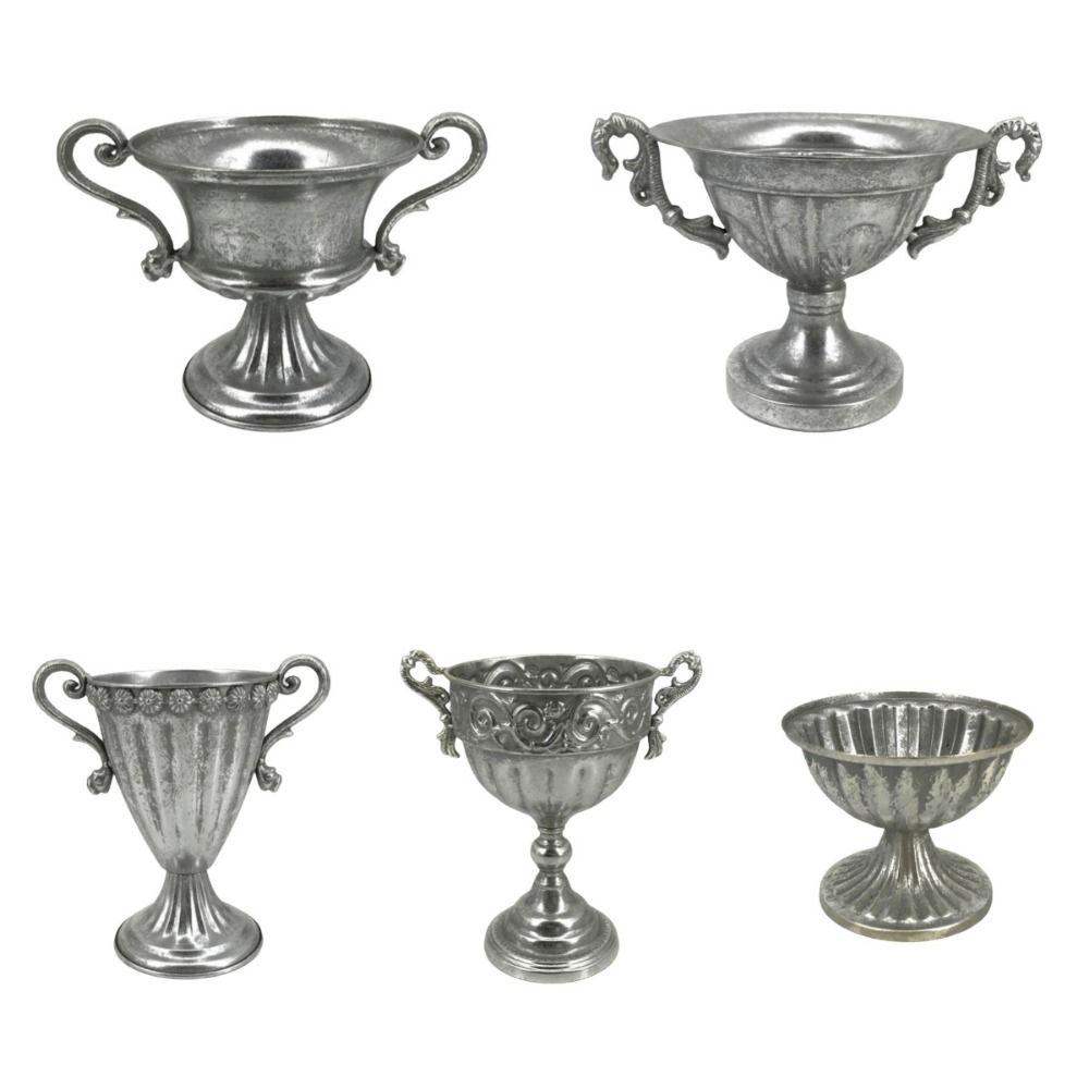 Classical European Flowerpot Silver Flower Planter New Iron Flower Vase Table Decor