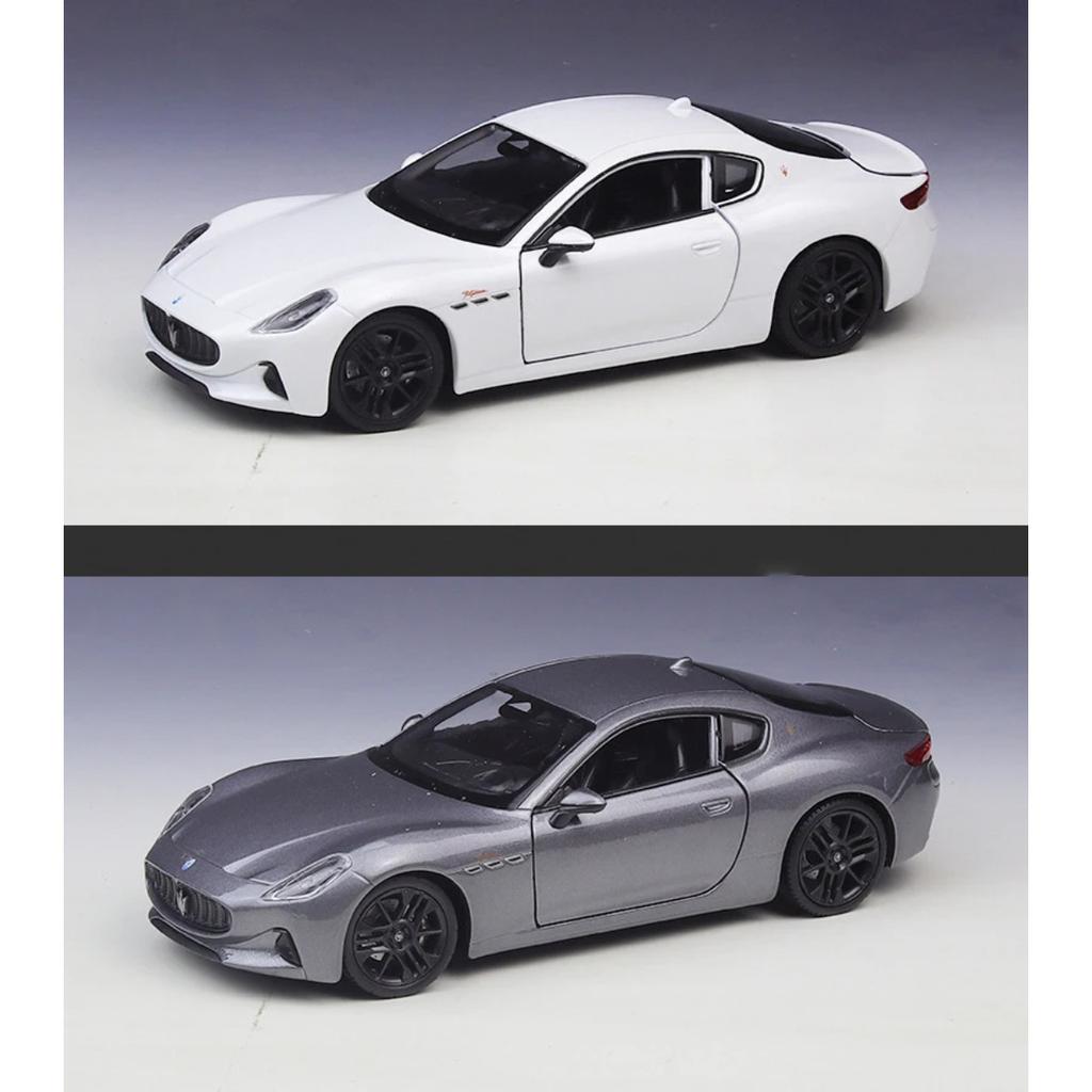 Welly 1/24 2023 Maserati Granturismo Folgore Coupe Спортивный Автомобиль из Сплава Модель Литьевой Металл Гоночный Автомобиль Транспортные Средства Модель Игрушка Подарок для Детей