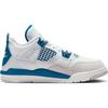 Детские кроссовки Air Jordan 4 Retro PS Military Blue 2024 Бело-белые Нейтрально-серые BQ7669-141