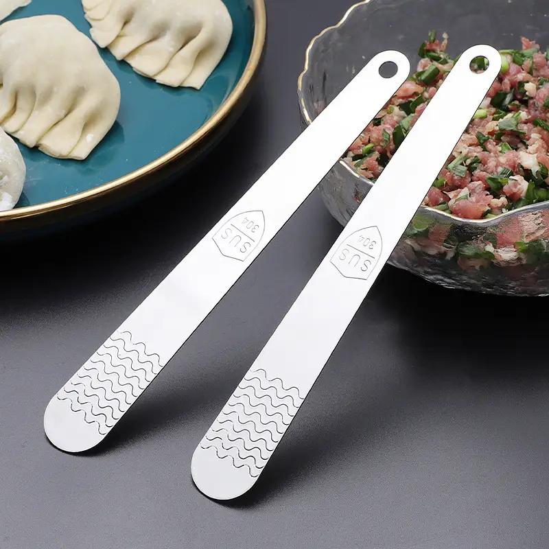 1 PCS Stainless Steel Dumpling Filling Spoon Ravioli Filling Spreader Manual Cheese Butter Spreader Baking and Cooking Accessories