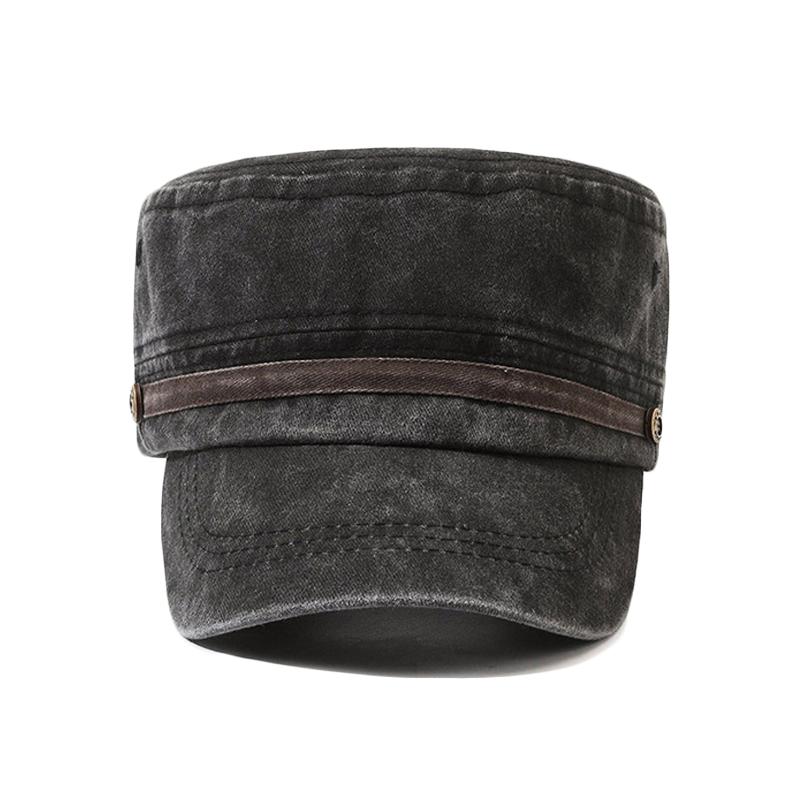 Мужская шляпа с плоским верхом, хлопковая кепка, молодежная шляпа с зонтиком для рыбалки на открытом воздухе, военные кепки, армейские козырьки, шляпа, тренировочные кадетские кепки