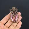 Pink Kunzite Pendant Gemstone Jewelry, 999 Copper Wire Wrapped Pendant, Handmade Jewelry Birthstone Pendant, Gift For Him