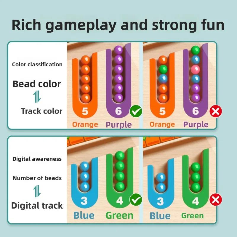 Non-Toxic Magnetic Color And Number Maze Learning Education Toys Color Matching Montessori Toys Toys Concentration Training For Child Gift