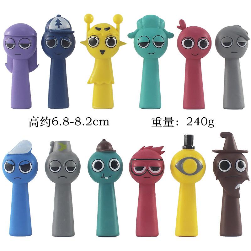 Забавная фигурка Sprunky Фигурка Фигурка Игрушка ПВХ Игра Sprunki Фигурки Действия и Игрушки Коллекция Прочная Идеальный Подарок