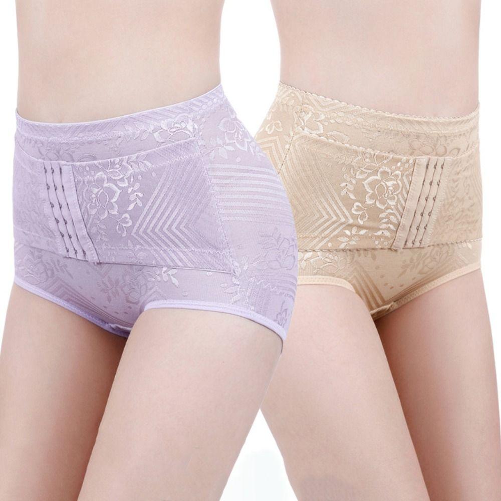 Кружевной Цветочный Послеродовой Формирователь Фигуры Застежка Бесшовное Нижнее Белье Линжери Трусики с Эффектом Подтяжки Ягодиц Женские