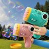 40 Hole Dinosaur Bubble Gun Handheld Bubble Machine, Electric Bubble Gun Outdoor Party Games Novel Toy(without Bubble Water)