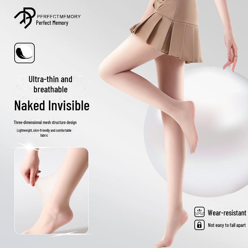 Ультратонкие женские летние чулки телесного цвета: Колготки с защитой от зацепов, невидимые, прочные, украшающие кожу.
