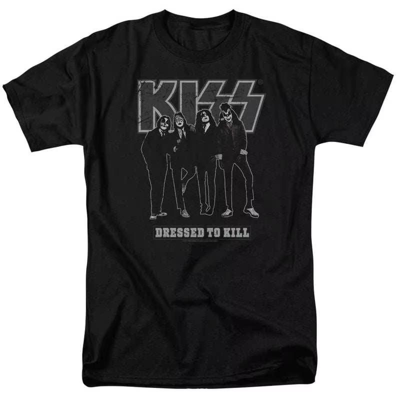 2026 KISS Rock Punk American Street Style Oversized Vintage Heavyweight Cotton Ins Y2K Women And Men T-Shirt