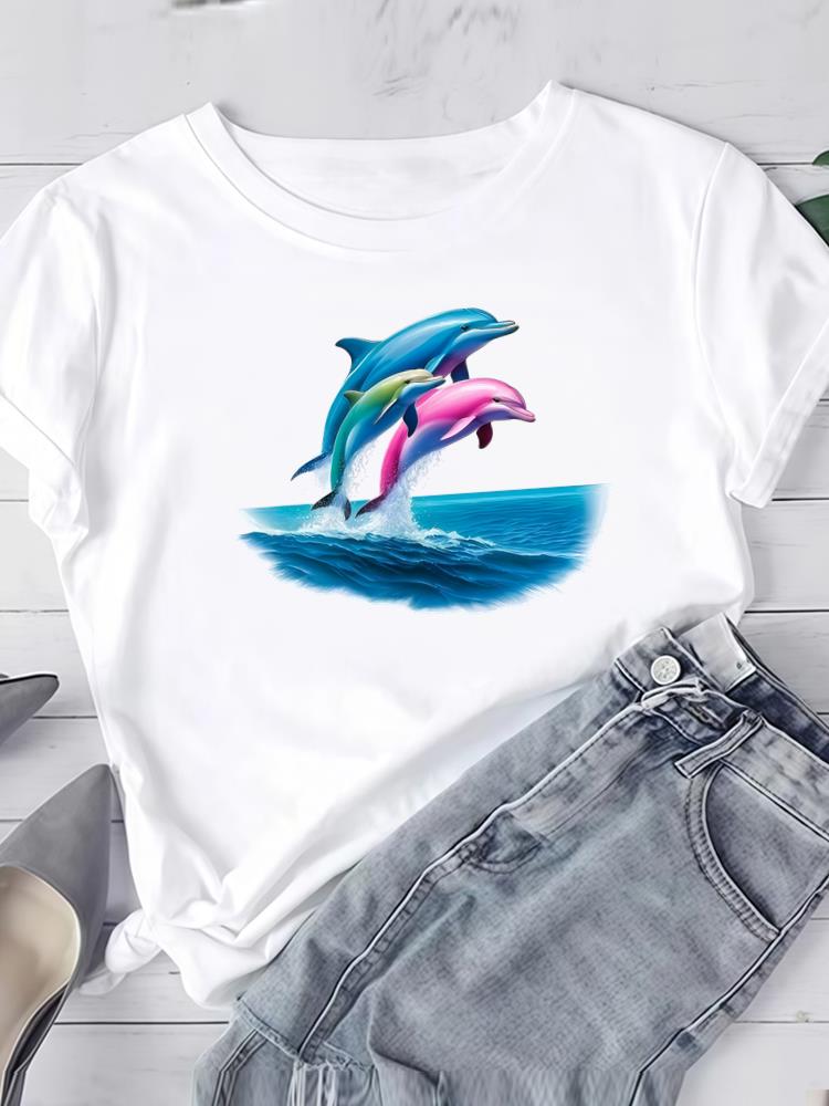 (Азиатский размер) акварельный цветок милый футболка с коротким рукавом одежда футболка женщина женщины мода топ принт женский графический футболки