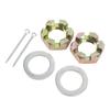 2 Sets Trailer Nut Kit with 1in Shaft Spindle Nuts 1in Washer 2.2in   Cotter Pins Galvanized for 1in Shaft Spindle