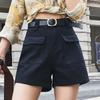 Wowen Classic and Minimalist Fashion Versatile Female Summer Outside Wear Loose Bf Wind High Waist Thin A Word Casual Work Denim Shorts Individuality