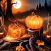 1-10PCS LED Glowing Pumpkin Halloween Decorations Tabletop Ornaments Spooky Props for Haunted House Party Home Desktop Display