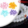 1200 Pieces Large Hole Pony Beads Bracelet DIY Jewelry Making Keychain Necklace Dangle Chain