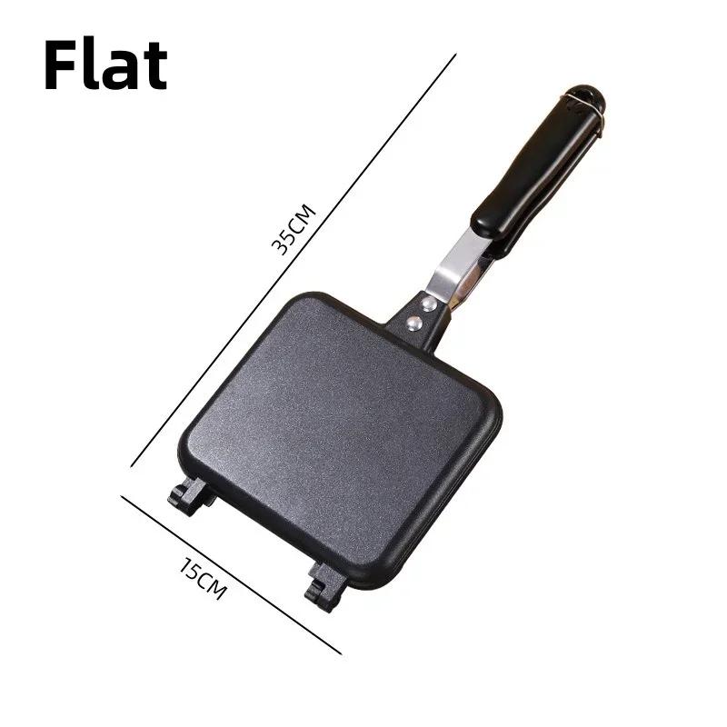 Double-sided Frying Pan Non-Stick Sandwich Bread Bakeware Breakfast Waffle Pancake Egg Frying Pan Household Kitchen Utensils