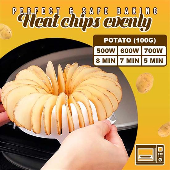 Microwave Potato Chip Maker Homemade Potato Chip Crisper Healthy Veggie Chips Vegetarian Vegan