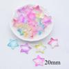 10Pcs 20mm Bling Star Patches Accessories Flatback 3D Resin Stone Button Appliques Scrapbooking