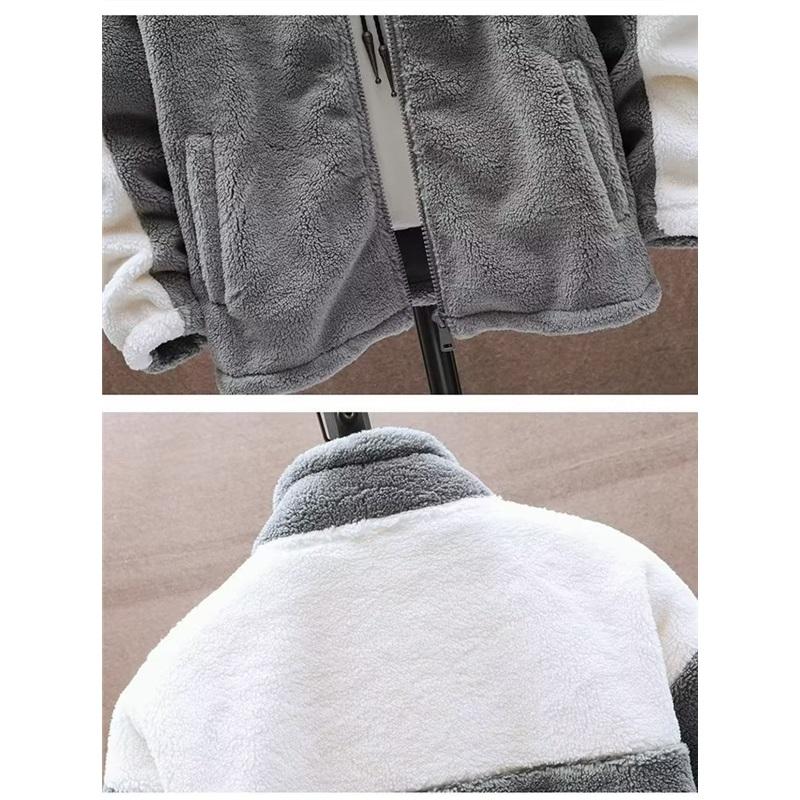 Мужская зимняя теплая куртка из толстой шерсти