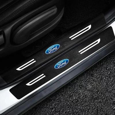 Новая автомобильная наклейка 2026 года для Ford, наклейки на порог двери автомобиля для защиты от царапин для Ford Mondeo Fiesta Focus Ranger S MAX Kuga Edge Roush