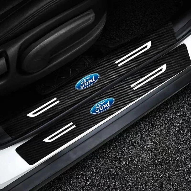 Автомобильная наклейка Ford Автомобиль Передняя Задняя Дверь Порог Антицарапины Наклейки для Ford S MAX Kuga Mondeo Focus Fiesta Explorer Fusion Edg