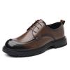 Summer Men Wedding Leather Shoes Business Men's Casual Shoes Youth British Style Hollow Breathable Shoes Big Size 38-46
