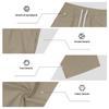 Men's Elastic Waist Drawstring Casual Pants Lightweight Breathable Loose Straight Leg Trousers with Side Pockets for Daily Outdoor Travel
