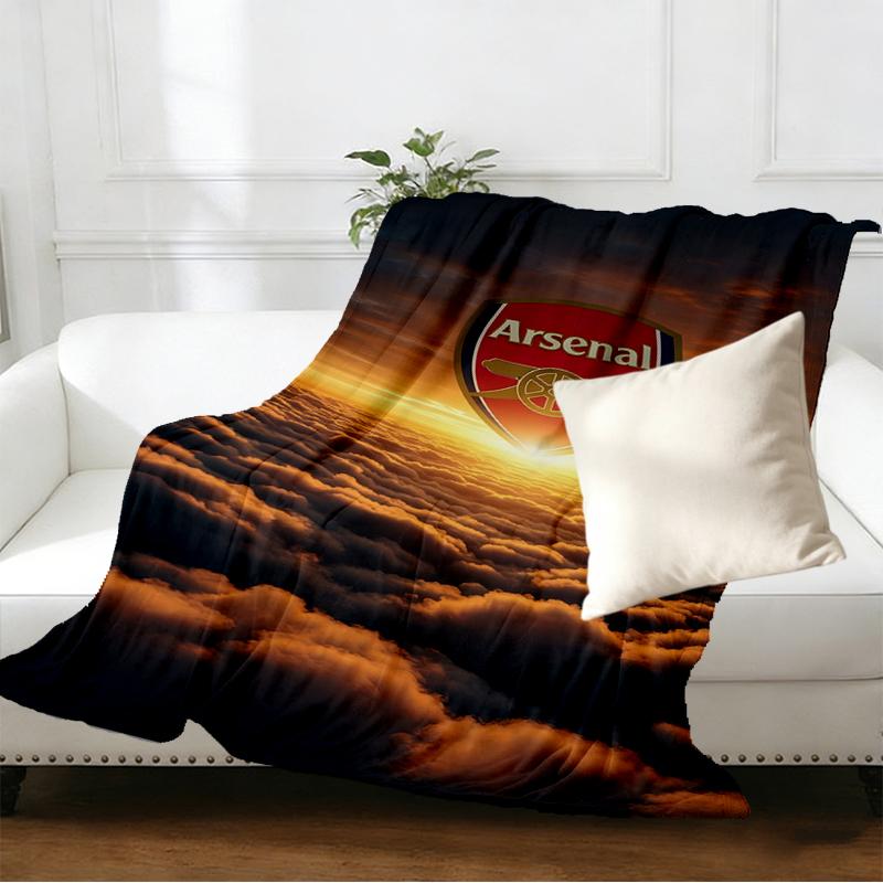 Плед Arsenal F.C. - Мягкий и Удобный, для Спальни, Путешествий, Дивана, Домашнего Декора - Подарок на День Рождения, Рождество для Друга