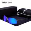 1 шт. в коробке, антибликовые солнцезащитные очки, модные мужские солнцезащитные очки для вождения, рыбалки, велоспорта, спорта на открытом воздухе, классические квадратные очки
