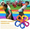 Kids Outdoor Toys Elastic Stretchy Band Rainbow Cord Pull Rope Toy for Team Game Creative Interactive Sports Toy for Balance Coordination