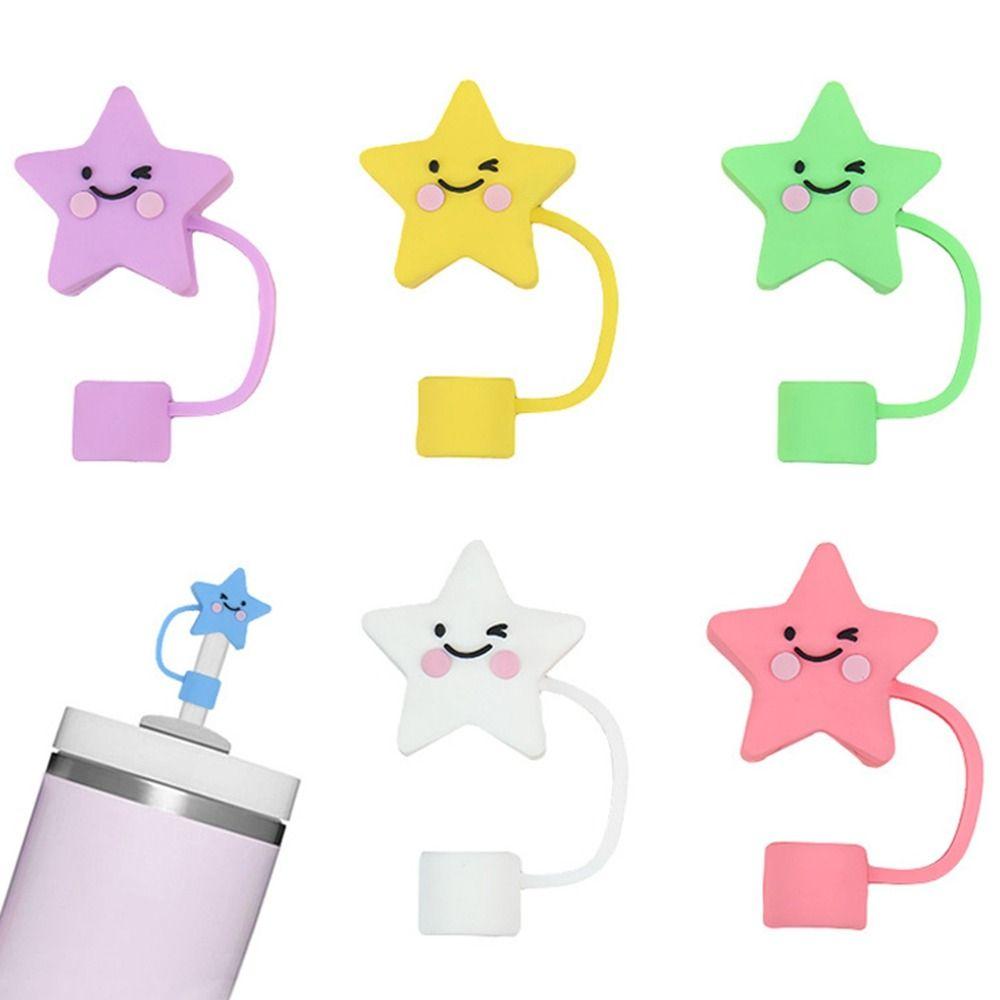 Reusable Drinking Dust Cap Silicone Straw Tips Cover Creative Silicone Straw Plug Water Glass