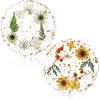 Desk Coaster Set of 2, Non-Slip Floral Drink Cup Mat, Reble Cute Coaster Decorations for Desk for Home Office Bar