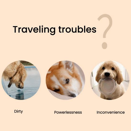 Складные миски для собак Портативная кормушка для питомцев 2-в-1 Складная миска для еды и воды для собак Складная силиконовая кормушка для путешествий, кемпинга, прогулок