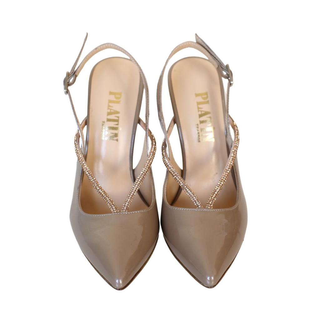 Женская обувь из натуральной кожи на высоком каблуке особого дизайна