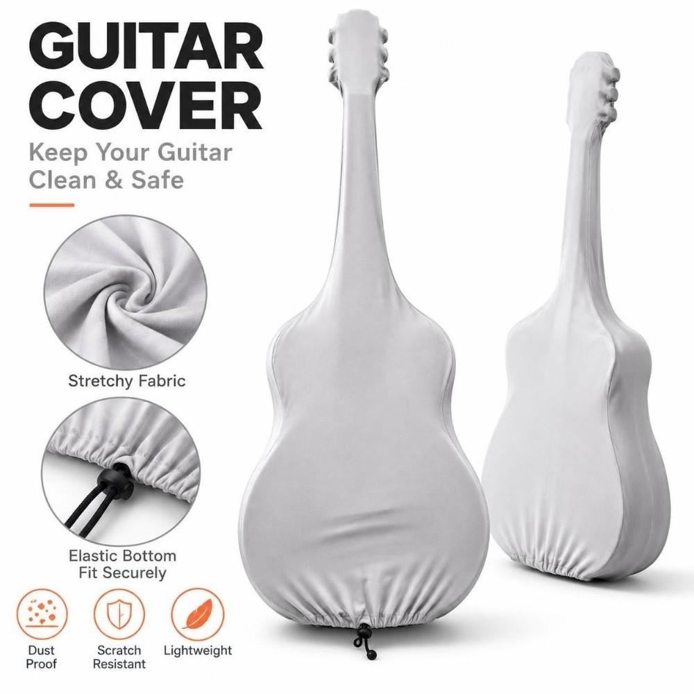 High Elasticity Guitar Dust Cover 36-41Inch Instrument Protective Cover New Storage Case Home Use