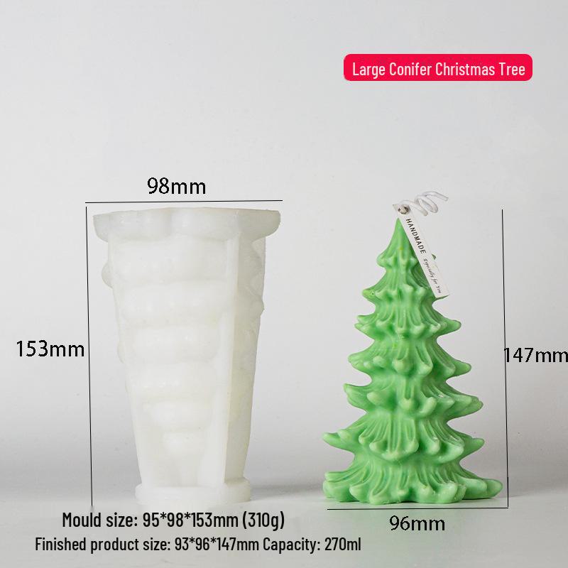 3D Christmas Tree Silicone Mold for Candles and Aromatherapy