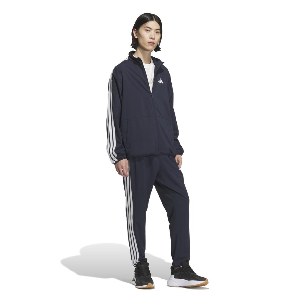 Легкие тканые трек-брюки Adidas BXF30 цвета Legend, размер L, мужские, с тремя полосками, свободного кроя, чернильный/белый (JV7004),