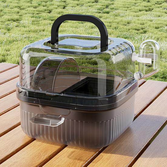 Клетка для хомяка с прозрачной верхней крышкой, матовым дизайном дна, двойного назначения для использования в помещении