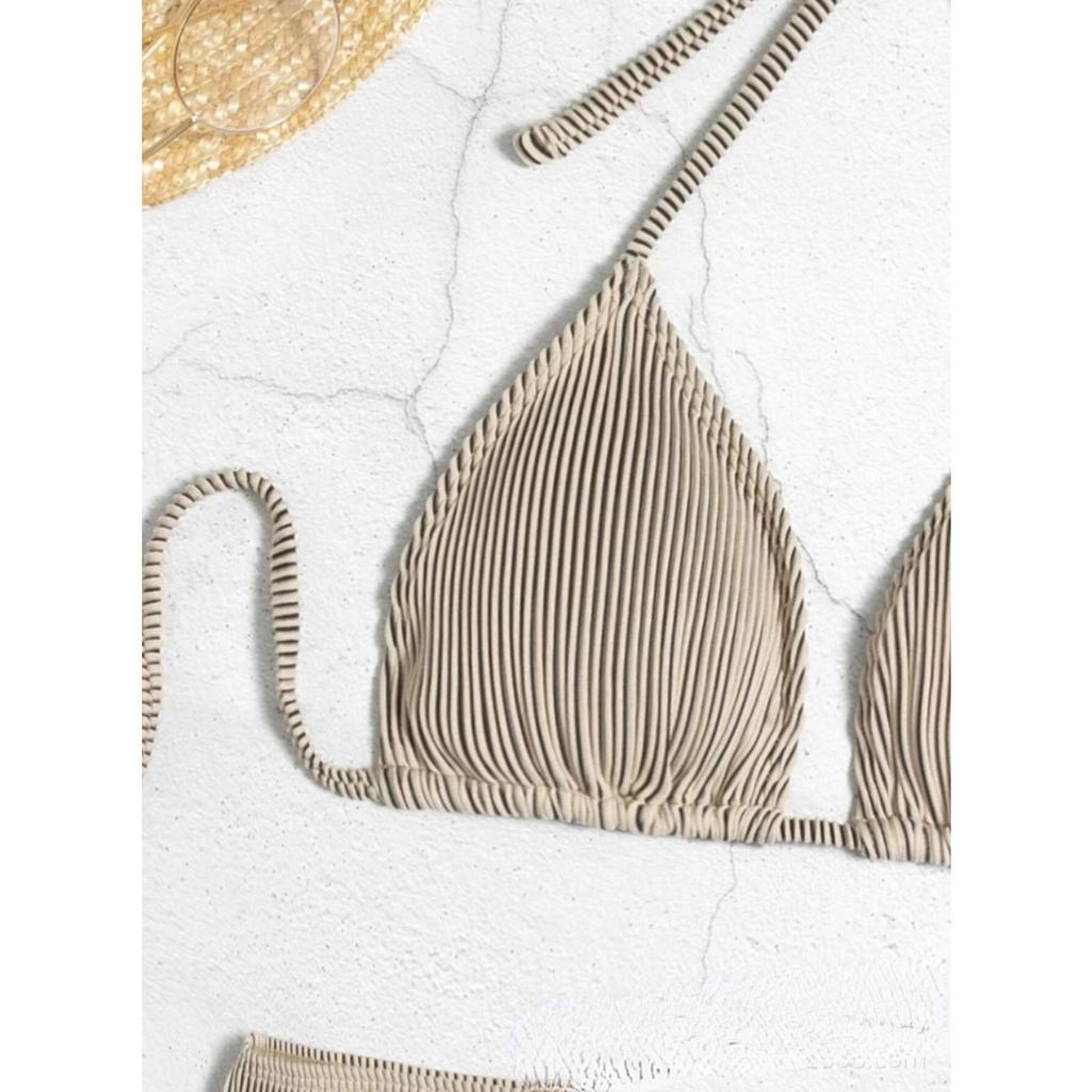 С юбкой в рубчик, бикини, женский купальник, женский купальник, комплект из трех частей, купальный костюм для плавания