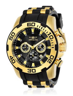 Invicta 22340 Повседневные часы Кварцевые из нержавеющей стали Силиконовые Цвет Черный "Pro Diver" Мужские и [Товар]