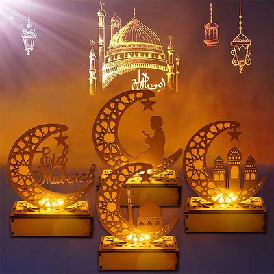 Фонарь Рамадан Украшение на Курбан-байрам Лампа EID Mubarak Исламский Мусульманский Декор для Вечеринки Фестивальный Столовый Светильник Принадлежности