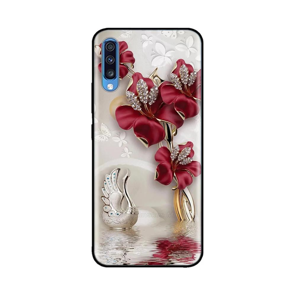 Ударопрочный чехол для Samsung Galaxy A70 Чехол Мягкий Силикон ТПУ Печатный Чехол для Samsung A70 Чехол A 70 A705F Funda Оболочка Задние Чехлы