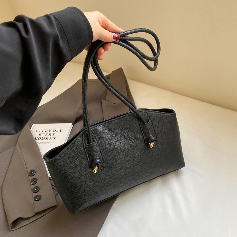 Однотонная женская сумка через плечо большой вместимости для поездок на работу в стиле ретро из искусственной кожи, повседневная женская сумка, новая