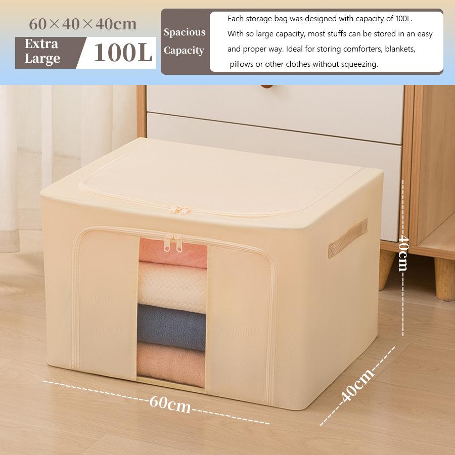 Складной ящик для хранения большой емкости с крышкой, тканевые контейнеры для хранения одежды, шкафа, спальни и домашнего хозяйства