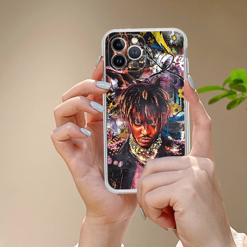 Rapper J-Juice Wrld For IPhone 11 12 13 14 15 16 17 Pro Max Plus Air Transparent Clear Shockproof Case