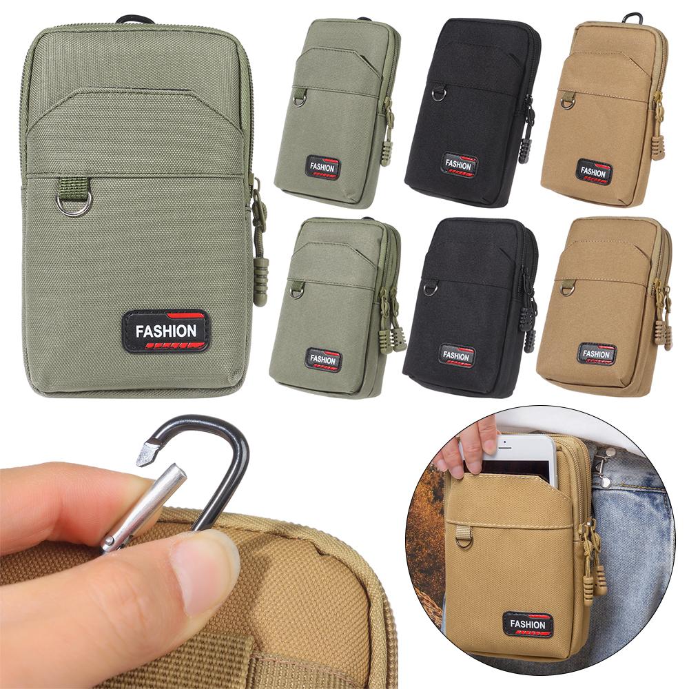 Men Single/double Layer Camping Hunting Phone Pouch Waist Purse EDC Molle Bag Wallet Pocket
