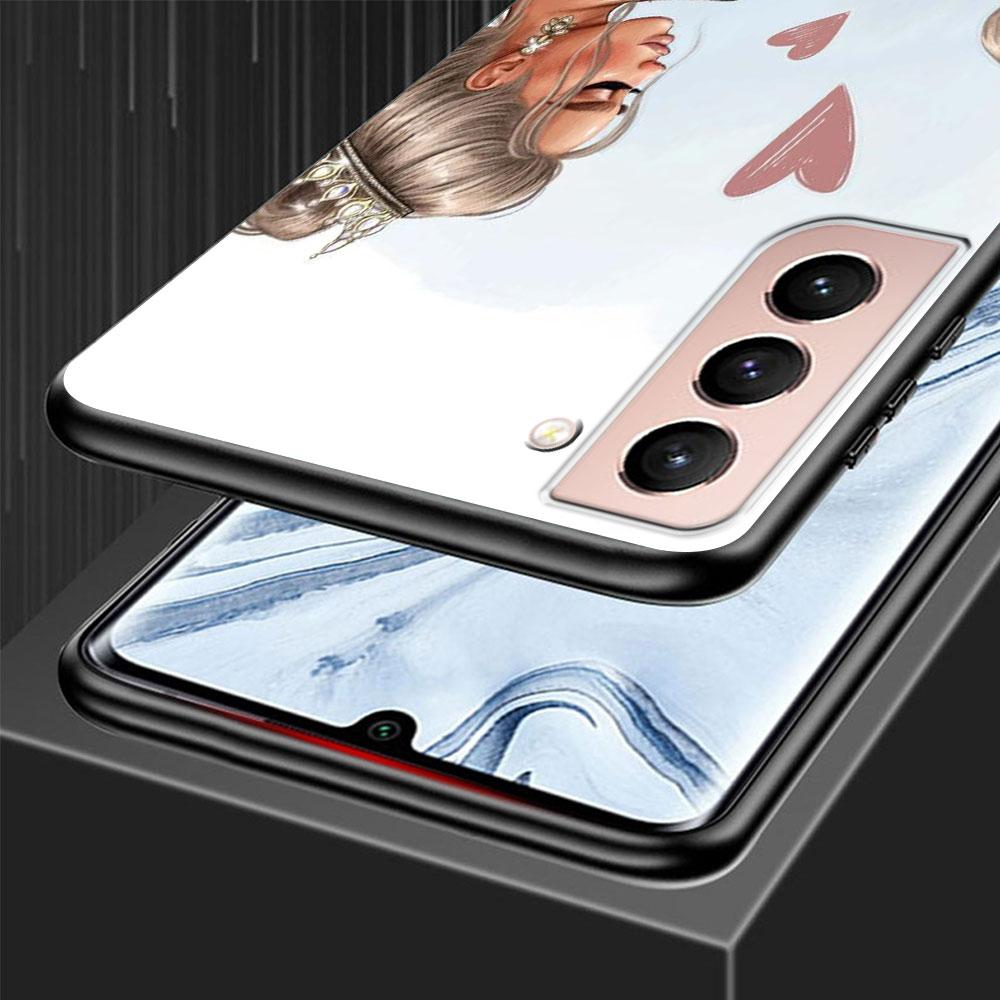 Мама и Девочка Мальчик Черный Чехол для Samsung Galaxy S23 S22 Ultra Чехлы S21 S20 FE S10 S9 S8 Plus S10e S7 Силиконовый Чехол для Телефона